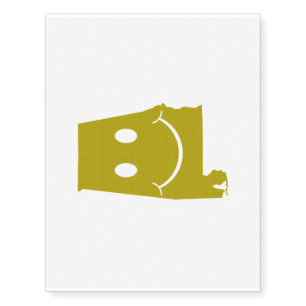 Alabama State Shape Smiley Face Temporary Tattoos