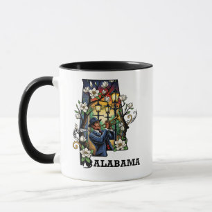 Alabama State Tattoo Style – Jazz & Magnolia Mug
