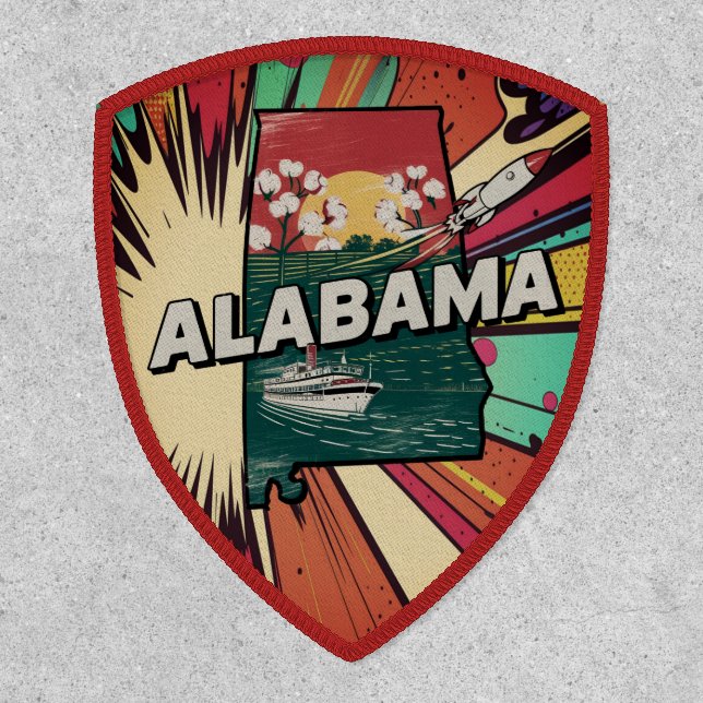 Alabama State Travel Badge Patch (Front)