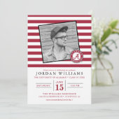 Alabama Striped Graduation Announcement (Standing Front)