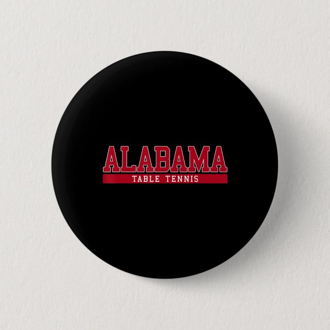 Alabama Table Tennis  Button (Front)