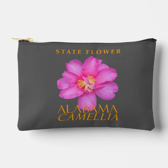 Alabama Territory Flower Camellia Sasanqua Accessory Pouch (Front)