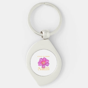 Alabama Territory Flower Camellia Sasanqua Keychain