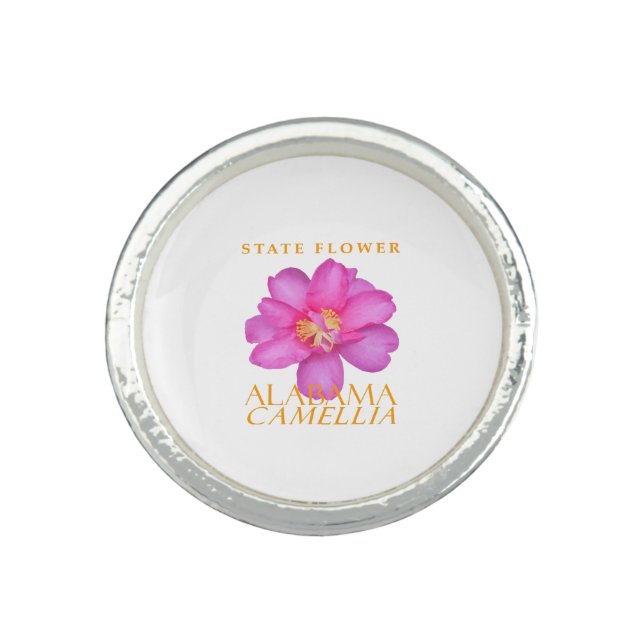 Alabama Territory Flower Camellia Sasanqua Ring (Front)