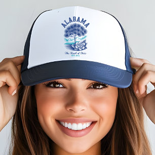 Alabama “The Heart of Dixie” Camellia Flower  Trucker Hat