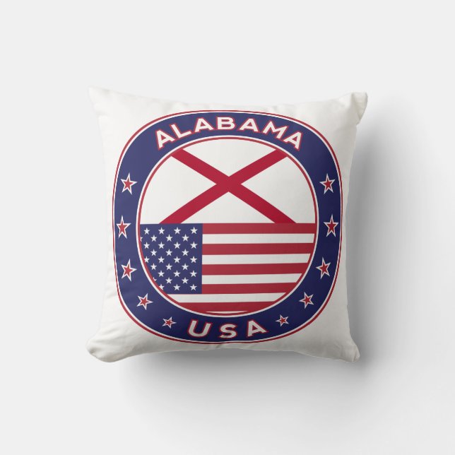 Alabama Throw Pillow (Front)