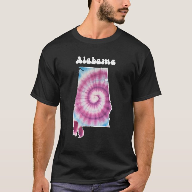 Alabama Tie Dye T-Shirt (Front)
