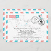 Alabama to Europe Airmail | Baby Shower Invitation (Front/Back)