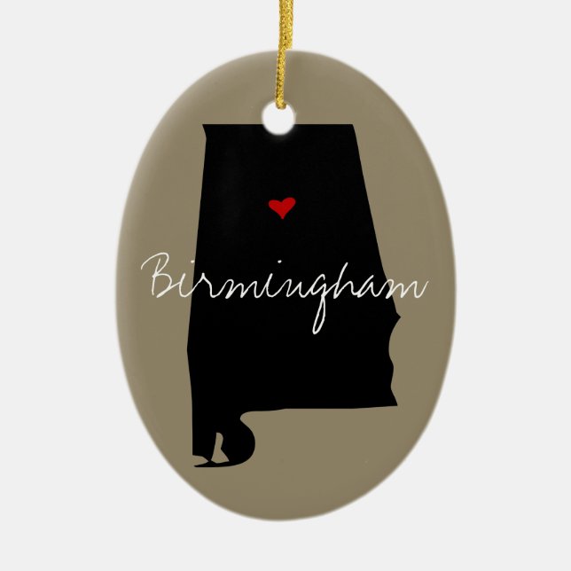 Alabama Town Ceramic Ornament (Front)