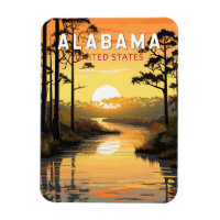 Alabama Travel Art Vintage