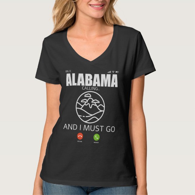 Alabama Travel Camp Vacation Trip Hiking And Backp T-Shirt (Front)