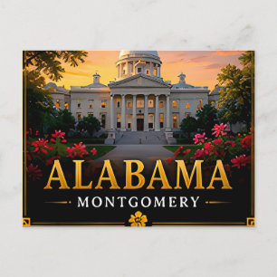 📍 Alabama Travel Souvenir Road Trip Travelers 🚗 Postcard