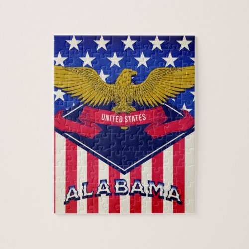 Alabama USA Flag   Jigsaw Puzzle