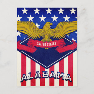 Alabama USA Flag Postcard