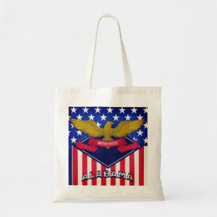 Alabama USA Flag Tote Bag