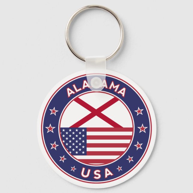Alabama, USA States, Alabama Keychain (Front)