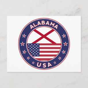 Alabama, USA States, Postcard