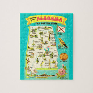 Alabama Vintage 8X10 Postcard Jigsaw Puzzle