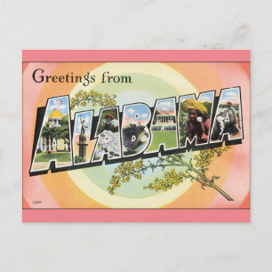 Alabama - Vintage Alabama Travel Postcard
