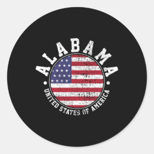 Alabama Vintage  Classic Round Sticker