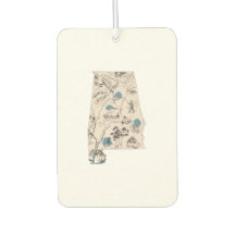 Alabama Vintage Picture Map Air Freshener