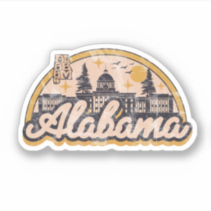 Alabama Vintage Style Sticker