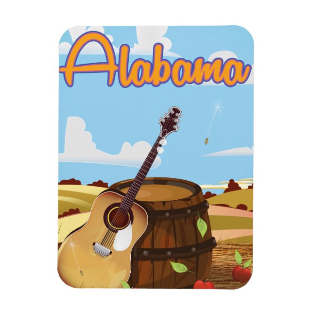 Alabama vintage travel poster magnet (Vertical)