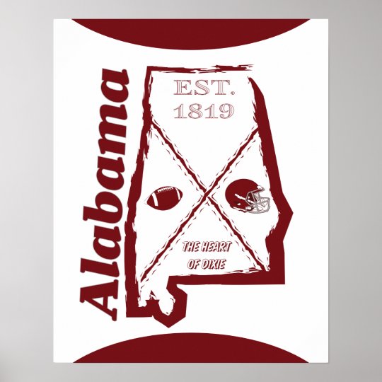 Alabama Wall Poster | Zazzle.com