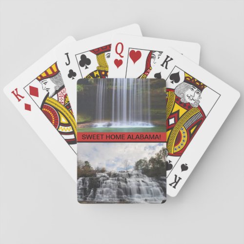 Alabama Waterfalls on a Playing Card Deck