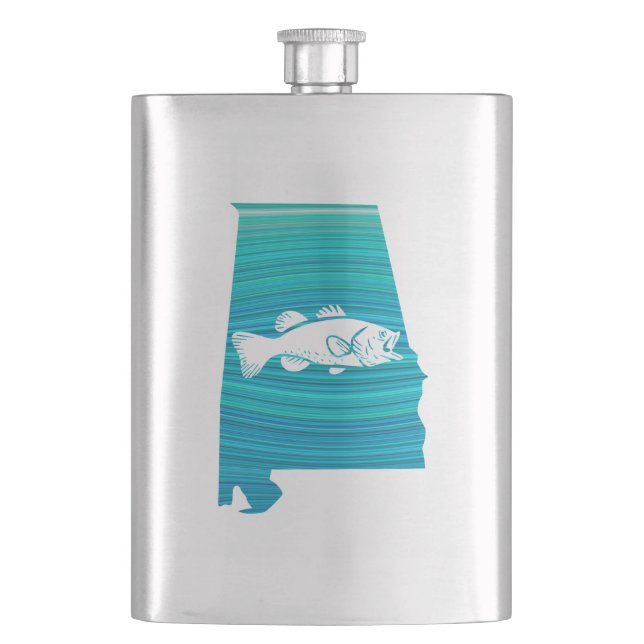 Alabama Wave Fishing Flask (Front)
