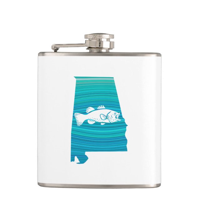 Alabama Wave Fishing Flask (Front)