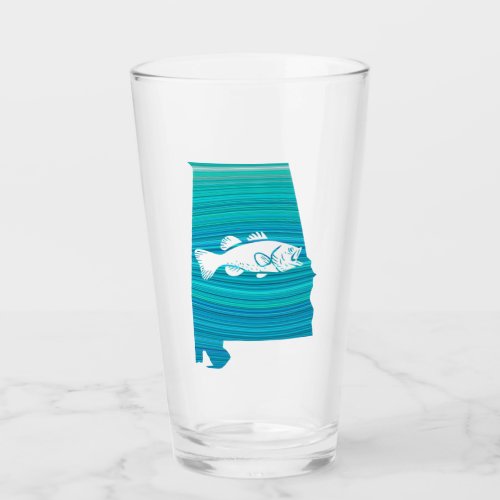 Alabama Wave Fishing Glass