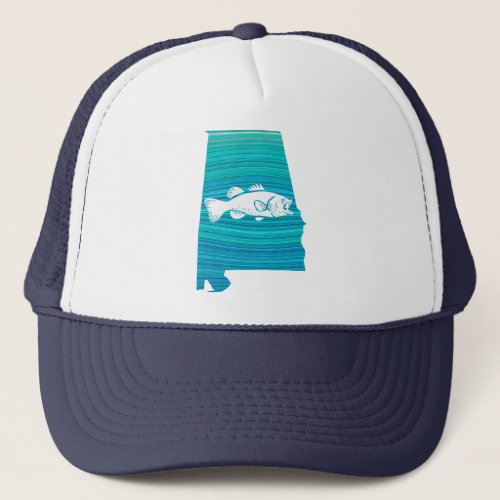 Alabama Wave Fishing Trucker Hat