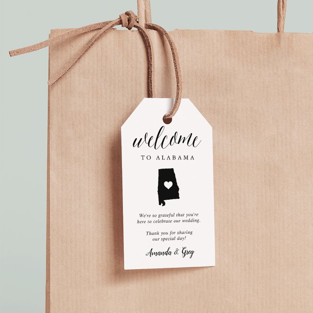 Alabama Wedding Welcome Gift Tags (Creator Uploaded)