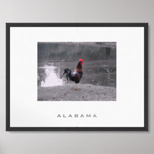Alabama Wildlife Travel Poster