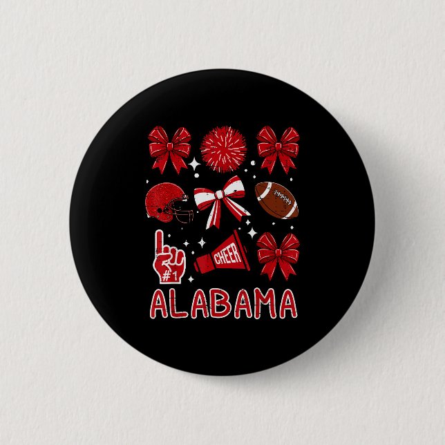 Alabama Women Kids Boys Girls Youth Teen Men  Button (Front)