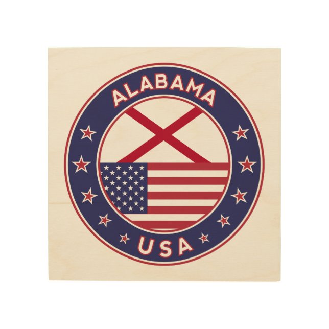 Alabama Wood Wall Art (Front)