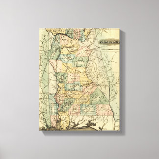 AlabamaPanoramic MapAlabama Canvas Print