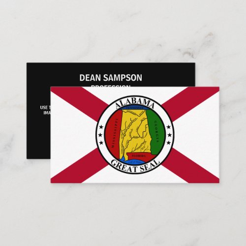 Alabamian Flag  Seal Flag of Alabama Business Card