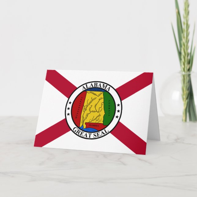 Alabamian Flag & Seal, Flag of Alabama Card (Front)