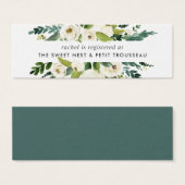 Alabaster Floral Bridal Registry Insert Cards (Front & Back)
