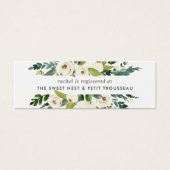 Alabaster Floral Bridal Registry Insert Cards (Front)
