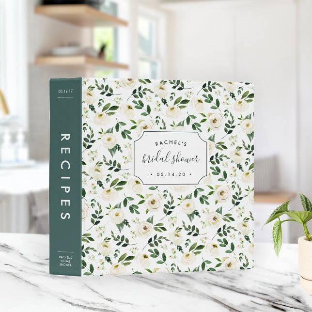 Alabaster Floral Bridal Shower Recipe Binder (Creator Uploaded)