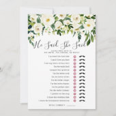 Alabaster Floral Double Bridal Shower Game Card (Front)