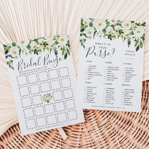 Alabaster Floral Double-Sided Bridal Shower Game