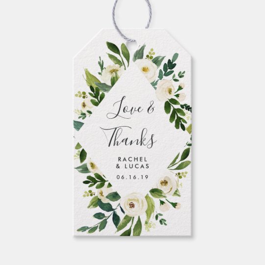 alabaster floral frame wedding favor gift tags zazzle com