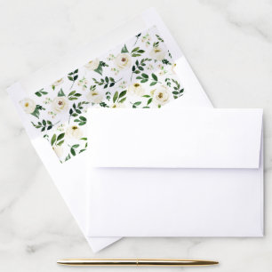 Alabaster Floral Pattern Envelope Liner