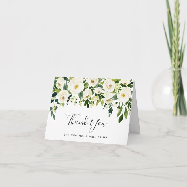 Alabaster Floral Thank You