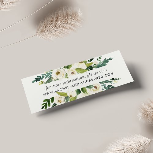 Alabaster Floral Wedding Website Cards