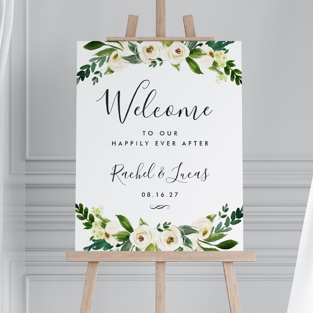 Alabaster Floral Wedding Welcome Sign (Creator Uploaded)